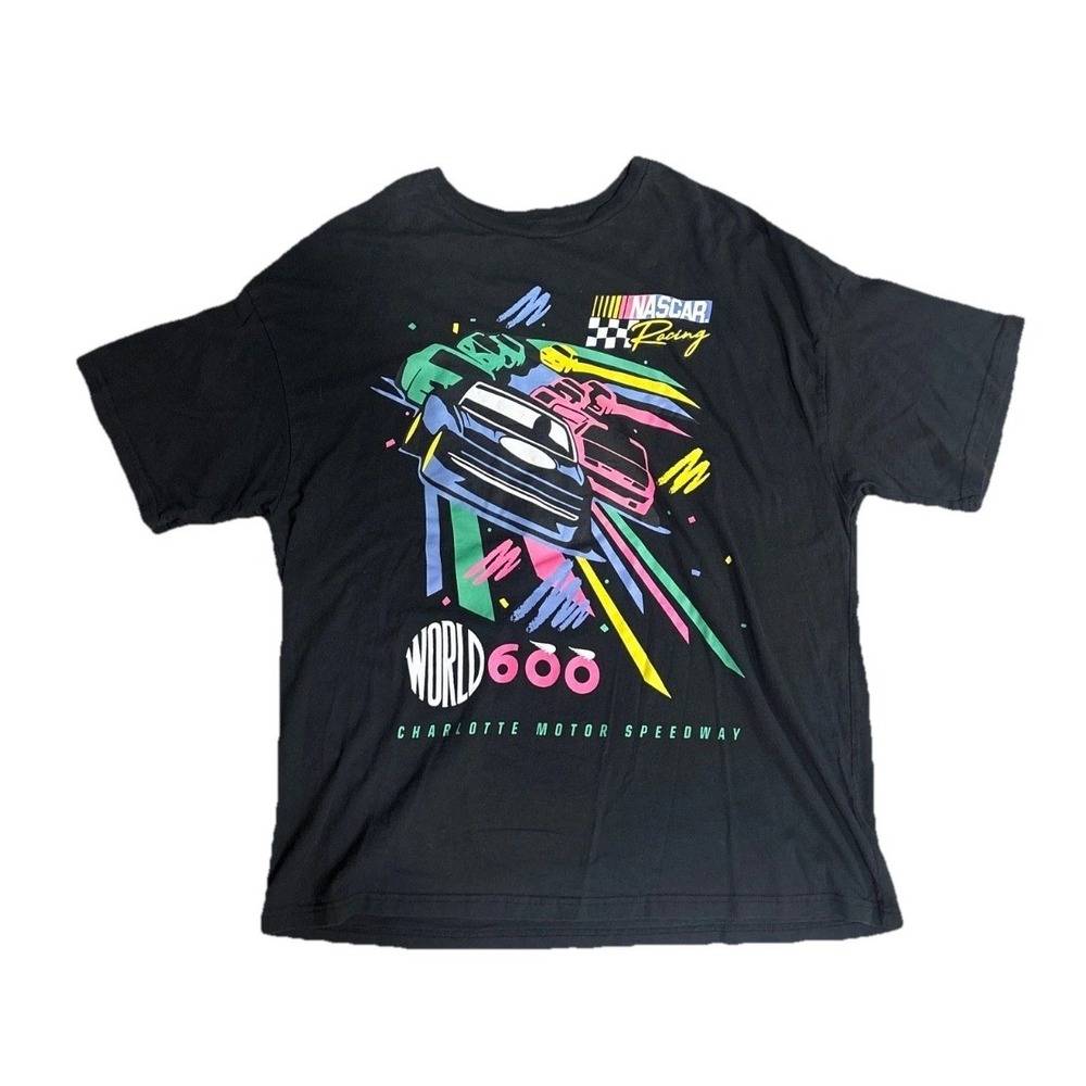 Nascar T Shirt Men's Sz Sm Charlotte Motor Speedway Retro Graphic World 600 Tee